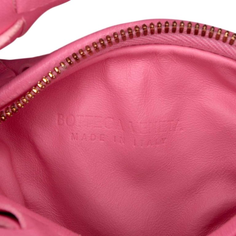 Bottega Veneta Jodie Candy Lamb Pink Logo | Sell your designer bag