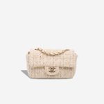 Chanel Timeless Mini Rectangular Tweed Cream Front | Sell your designer bag