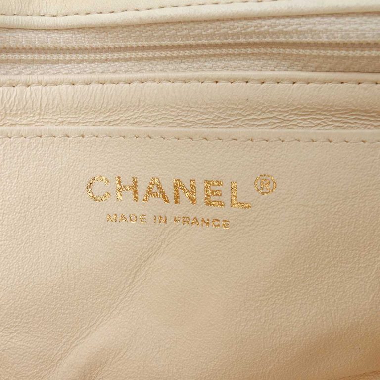 Chanel Timeless Mini Rectangular Tweed Cream Logo | Sell your designer bag