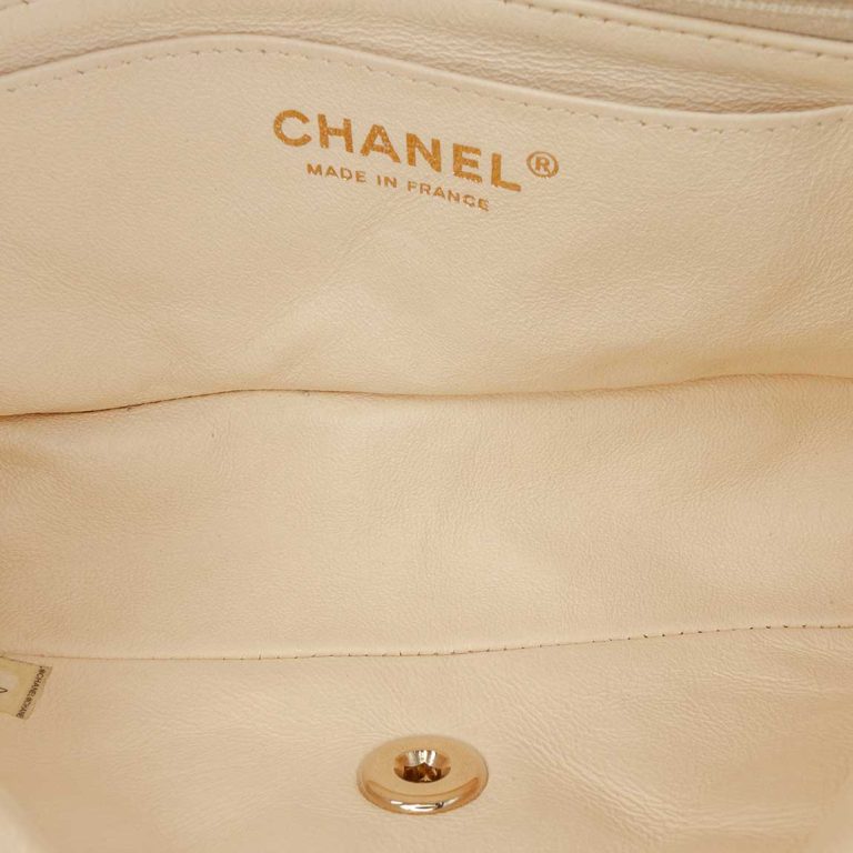 Chanel Timeless Mini Rectangular Tweed Cream Inside | Sell your designer bag