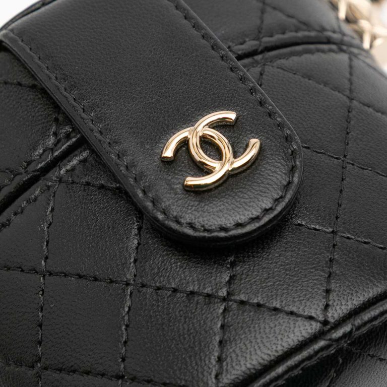 Chanel Vanity Mini Lamb Black Front | Sell your designer bag