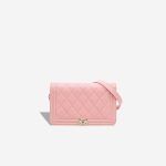 Chanel Boy Wallet On Chain Caviar Light Pink Front | Sell your designer bag