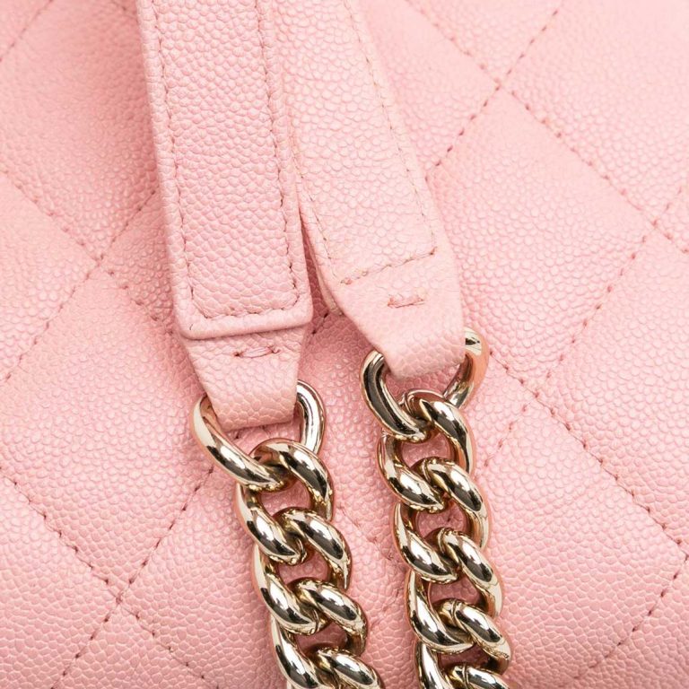 Chanel Boy Wallet On Chain Caviar Light Pink Signs of wear | Sell your designer bag