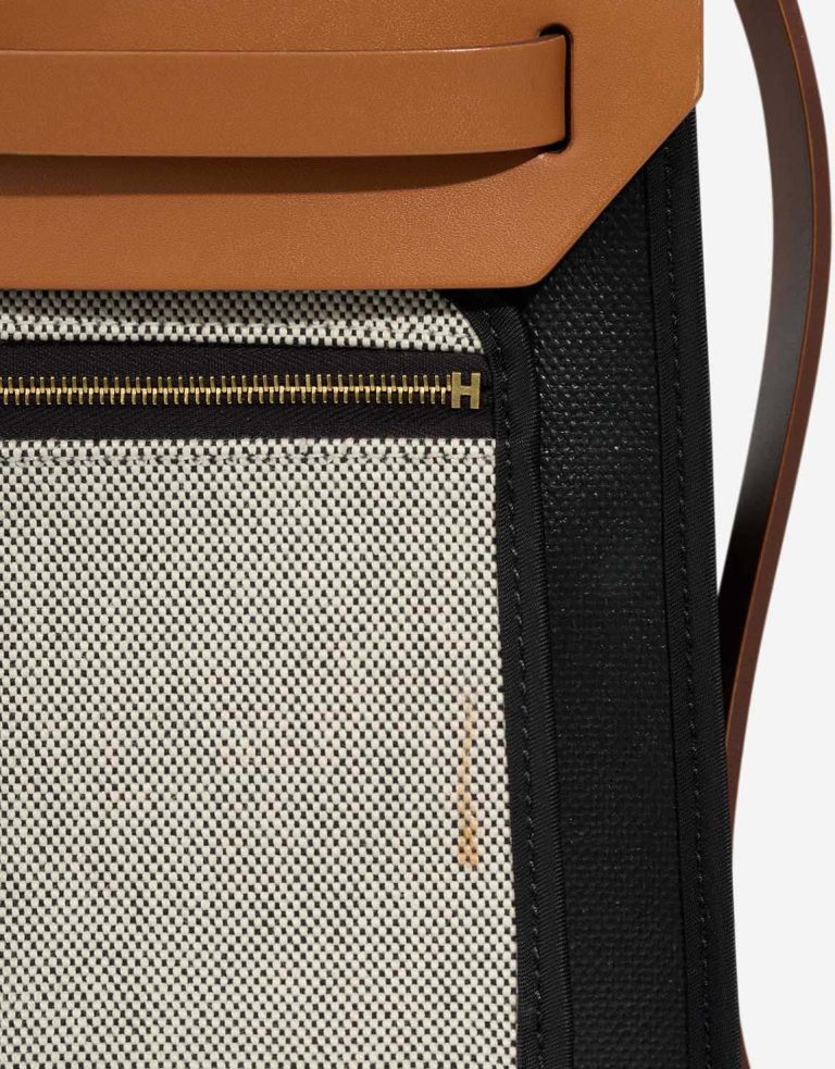 Hermès Herbag 31 Toile / Vache Hunter Black / Naturel Signs of wear | Sell your designer bag