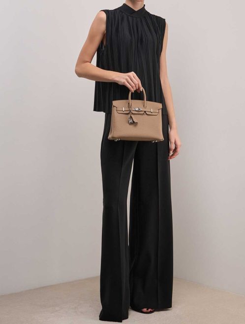 Hermès Birkin 25 Togo Chai on Model | Sell your designer bag