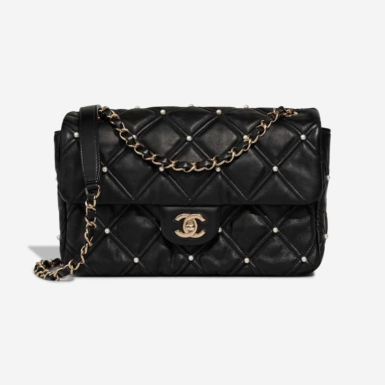 Chanel Timeless Medium Lamb Black Front | Sell your designer bag