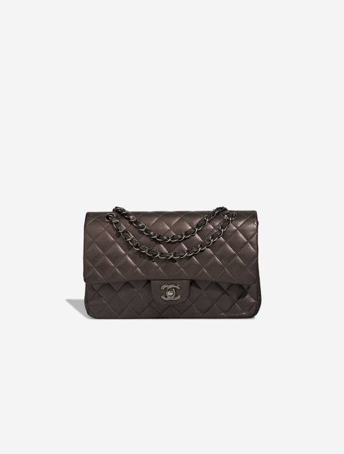 Chanel Timeless Medium Lamb Dark Grey Front | Sell your designer bag