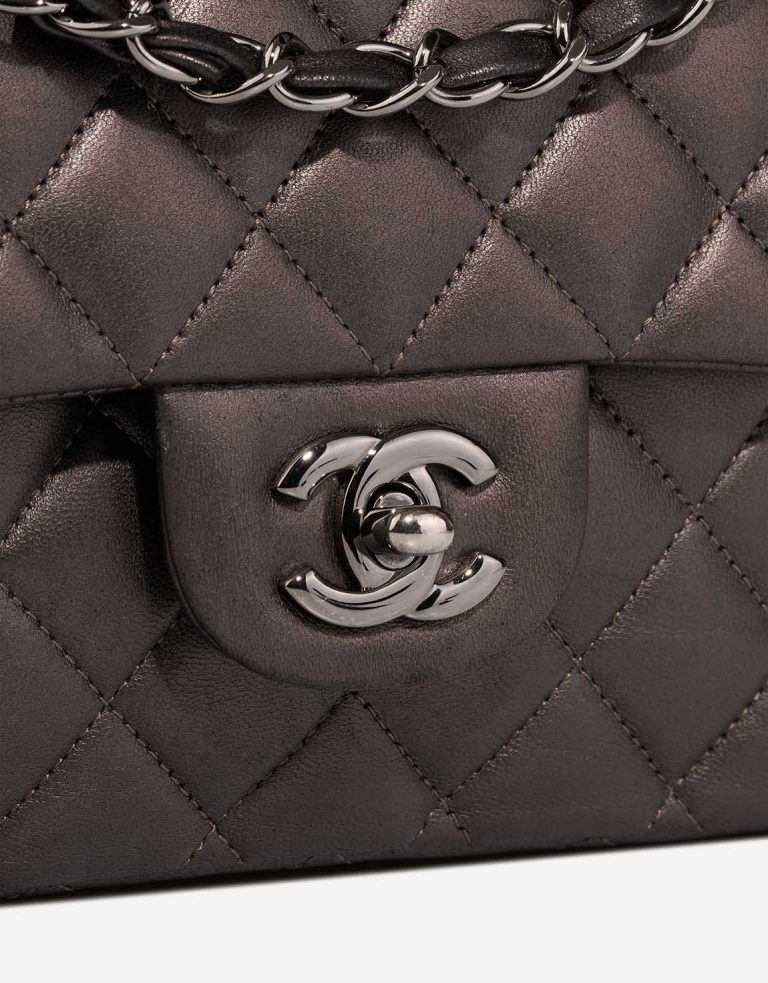 Chanel Timeless Medium Lamb Dark Grey Closing System | Sell your designer bag