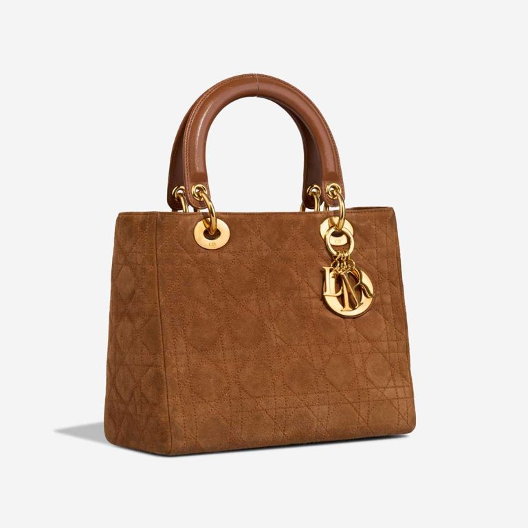 Dior Lady Medium Suede Brown | Sell your designer bag
