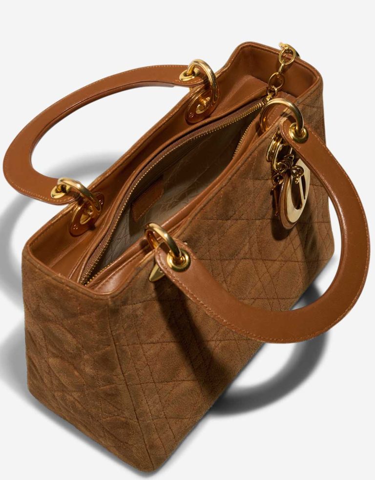 Dior Lady Medium Suede Brown Inside | Sell your designer bag