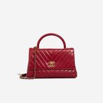 Chanel Timeless Handle Medium Crinkled Calf Red Front | Sell your designer bag