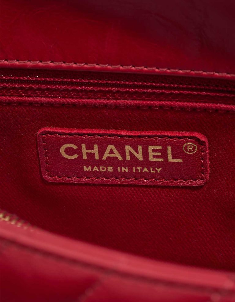 Chanel Timeless Handle Medium Crinkled Calf Red Logo | Sell your designer bag