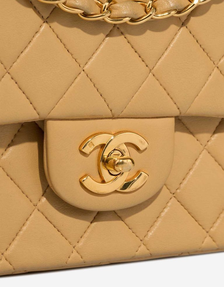 Chanel Timeless Medium Lamb Beige Closing System | Sell your designer bag