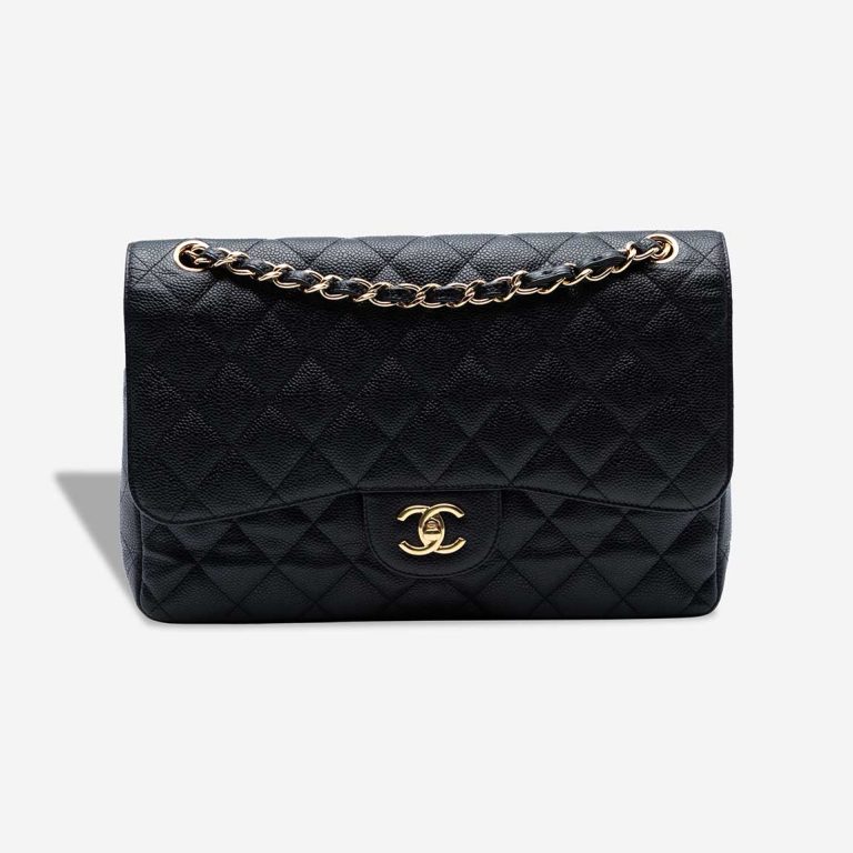 Chanel Timeless Jumbo Caviar Black Front | Sell your designer bag