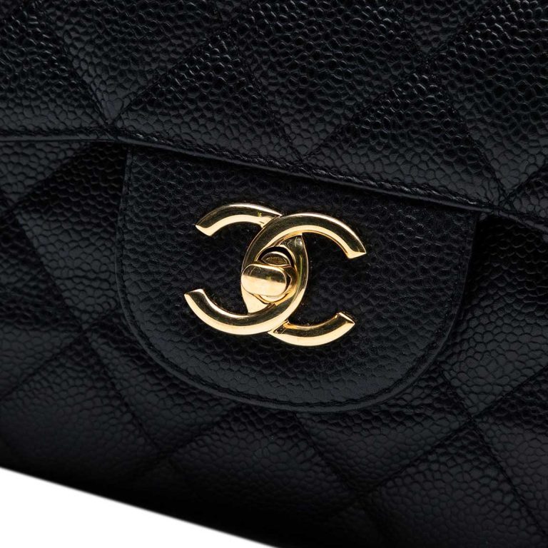 Chanel Timeless Jumbo Caviar Black Front | Sell your designer bag