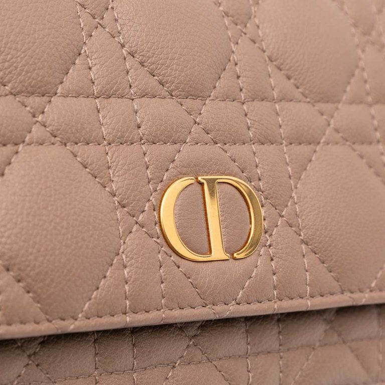 Dior Caro Belt Bag Calf Beigerosé Front | Sell your designer bag