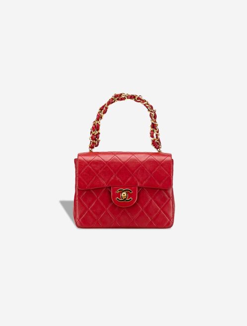 Chanel Timeless Mini Square Lamb Red Front | Sell your designer bag