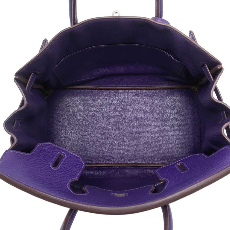 Hermès Birkin 30 Clémence Iris Inside | Sell your designer bag