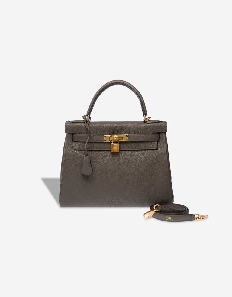 Hermès Kelly 28 Togo Gris Étain Front | Sell your designer bag