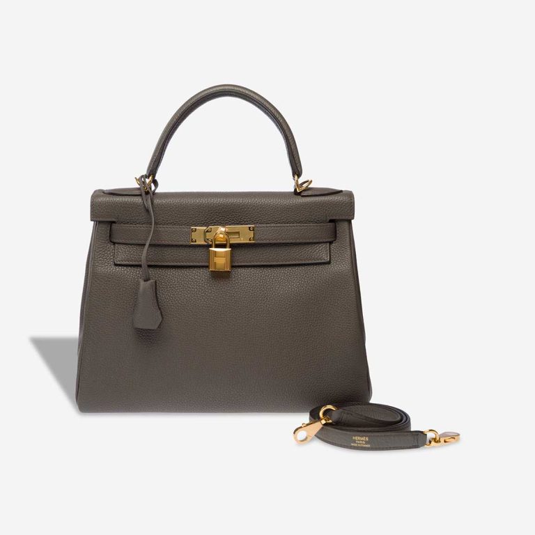 Hermès Kelly 28 Togo Gris Étain Front | Sell your designer bag