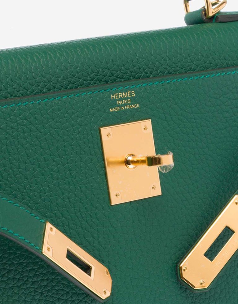 Hermès Kelly 28 Clémence Vert Moyen Front | Sell your designer bag