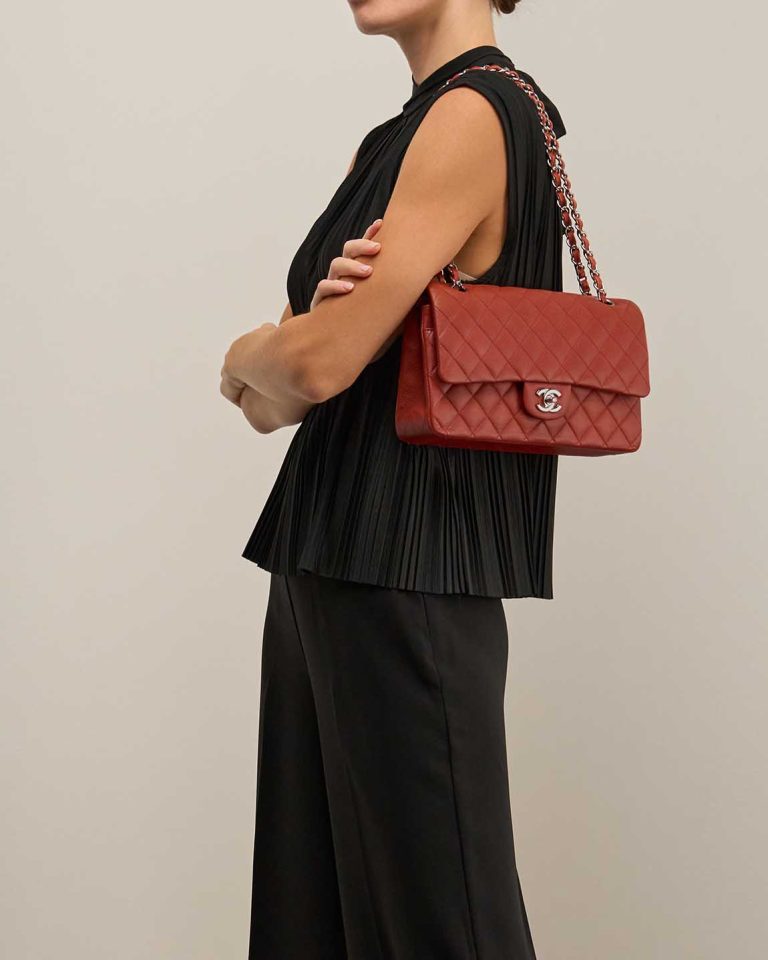 Chanel Timeless Medium Caviar Brique Red Front | Sell your designer bag