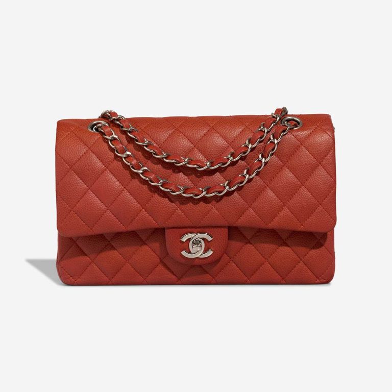 Chanel Timeless Medium Caviar Brique Red Front | Sell your designer bag