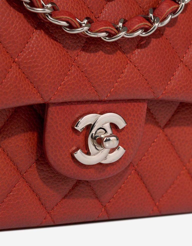 Chanel Timeless Medium Caviar Brique Red Closing System | Sell your designer bag