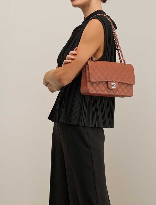 Chanel Timeless Medium Caviar Brique Red Front | Sell your designer bag