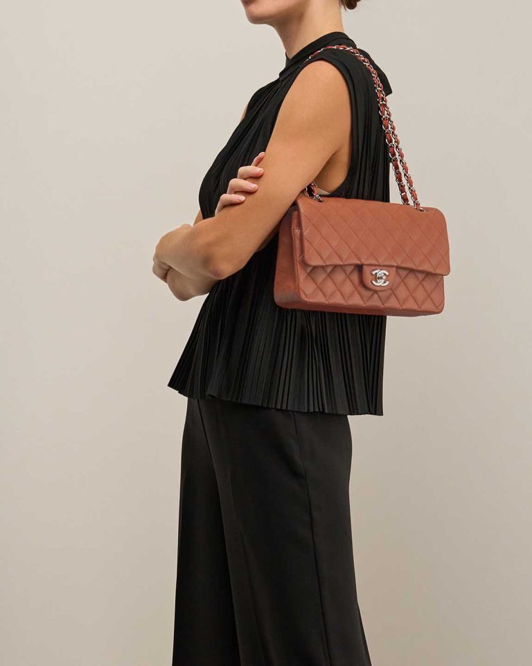 Chanel Timeless Medium Caviar Brique Red Front | Sell your designer bag