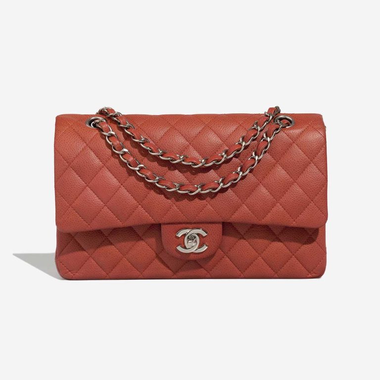 Chanel Timeless Medium Caviar Brique Red Front | Sell your designer bag