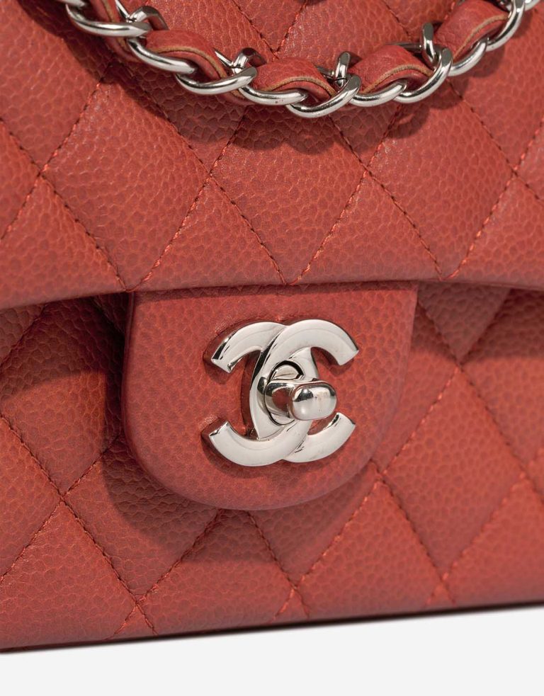 Chanel Timeless Medium Caviar Brique Red Closing System | Sell your designer bag