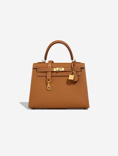 Hermès Kelly 25 Epsom Gold Front | Vendez votre sac de créateur
