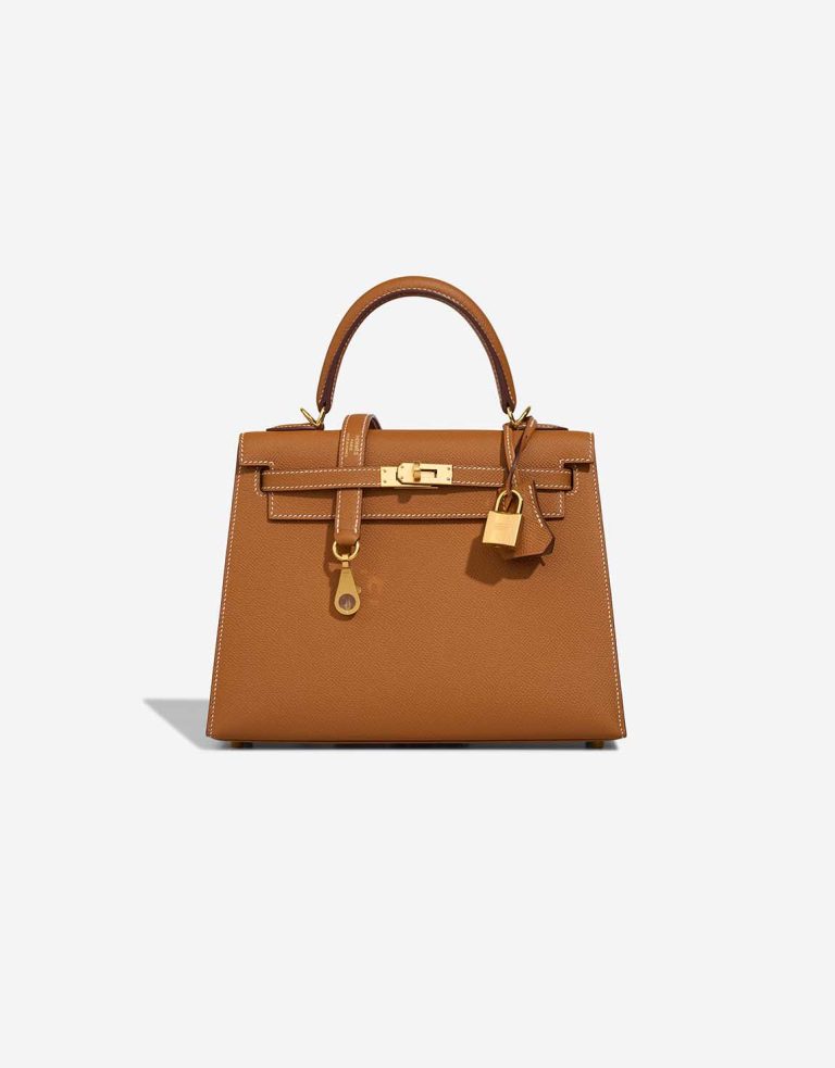 Hermès Kelly 25 Epsom Gold Front | Sell your designer bag