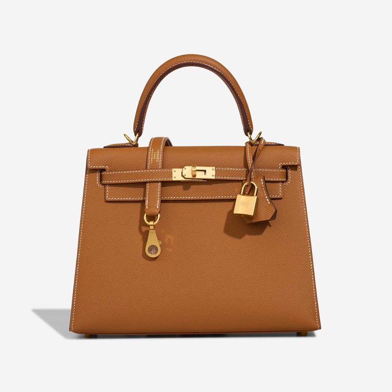 Hermès Kelly 25 Epsom Gold Front | Sell your designer bag
