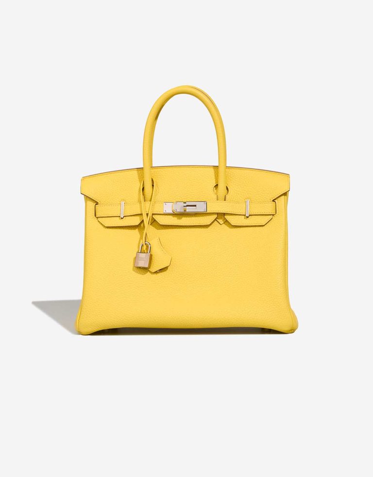 Hermès Birkin 30 Taurillon Clémence Lime Front | Sell your designer bag