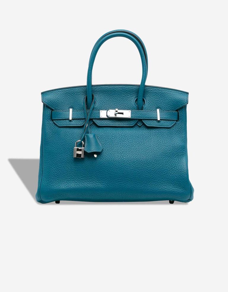 Hermès Birkin 30 Clémence Cobalt Front | Sell your designer bag