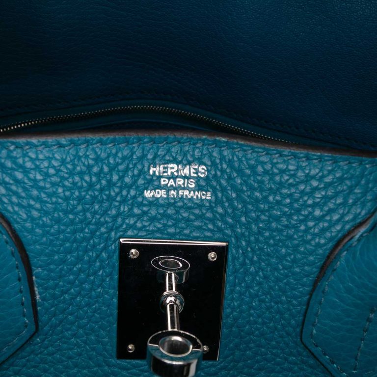 Hermès Birkin 30 Clémence Cobalt Logo | Sell your designer bag