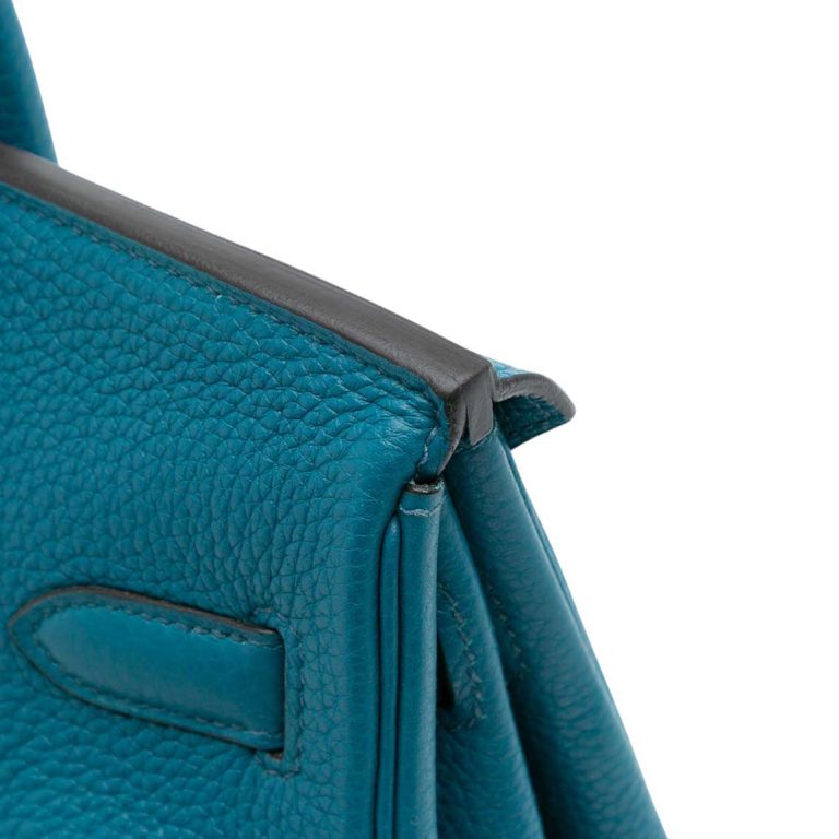 Hermès Birkin 30 Clémence Cobalt Signs of wear | Sell your designer bag