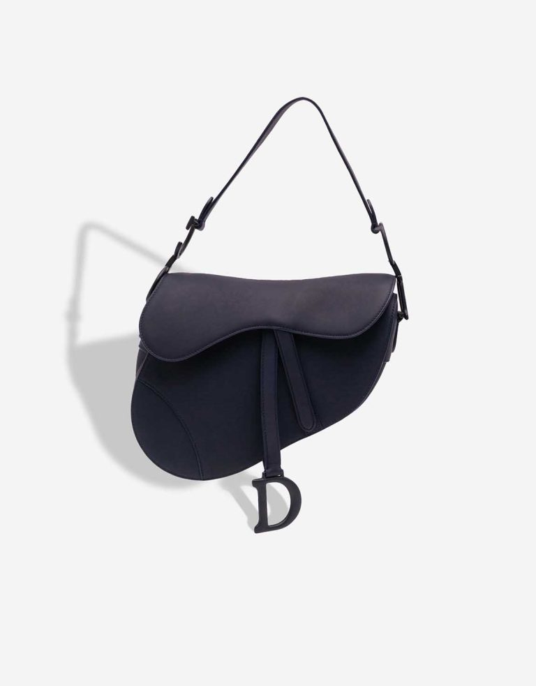Dior Saddle Medium Calf Dark Plum Front | Sell your designer bag