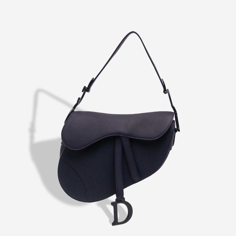 Dior Saddle Medium Calf Dark Plum Front | Sell your designer bag