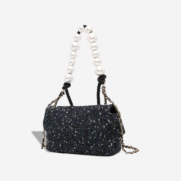 Chanel Flap Bag Medium Pearl Handel Tweed Black / Multicolor | Sell your designer bag