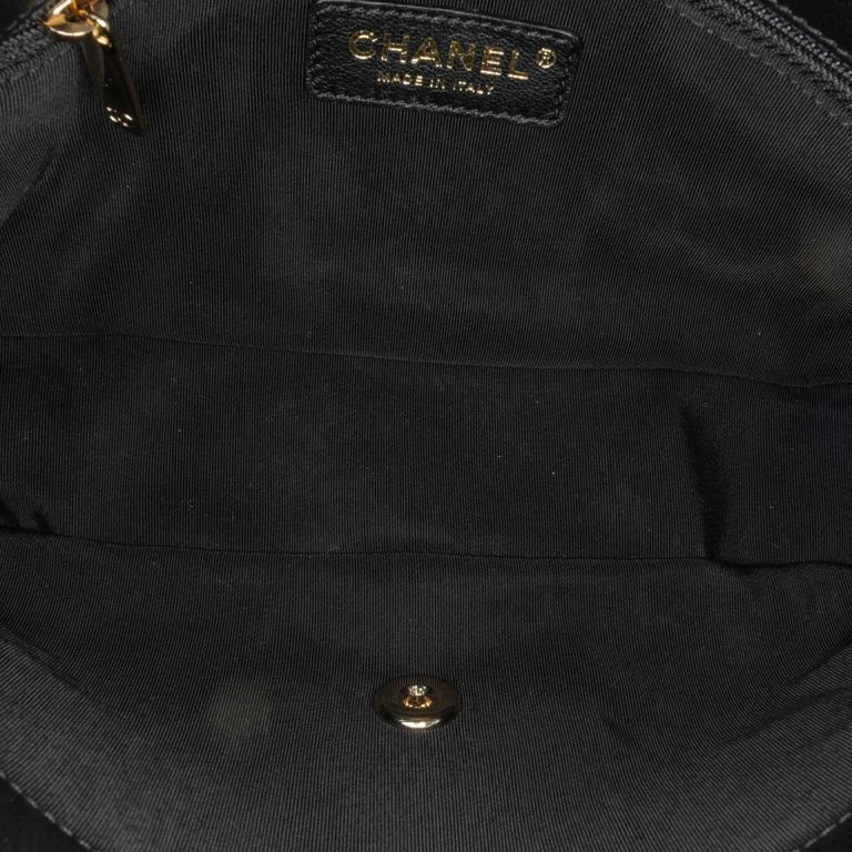 Chanel Flap Bag Medium Pearl Handel Tweed Black / Multicolor Inside | Sell your designer bag