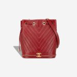 Chanel Bucket Bag Lamb Red Front | Sell your designer bag