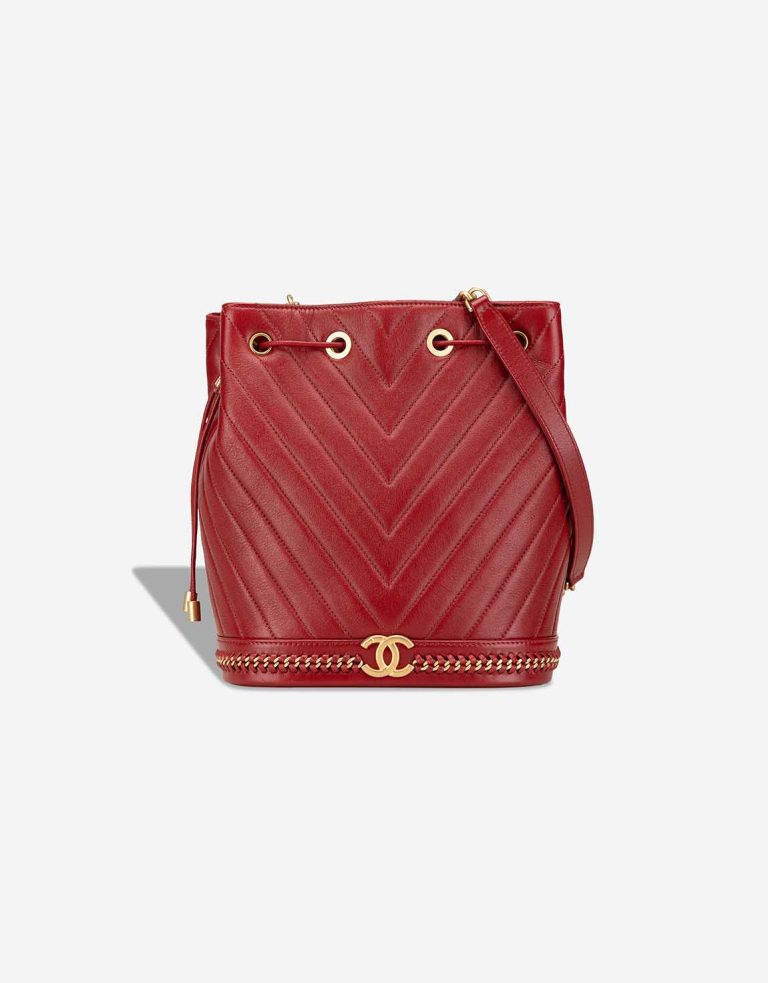 Chanel Bucket Bag Lamb Red Front | Sell your designer bag