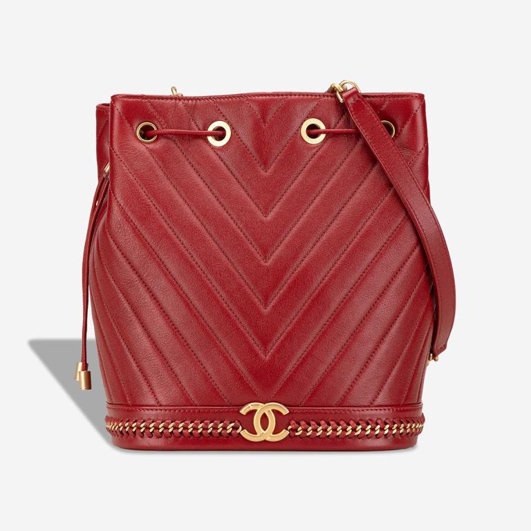 Chanel Bucket Bag Lamb Red Front | Sell your designer bag