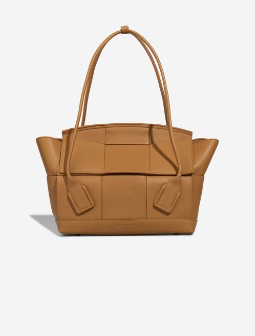 Bottega Veneta Arco Tote Medium Calf Caramel Front | Sell your designer bag