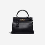 Hermès Kelly 28 Courchevel Black Front | Sell your designer bag