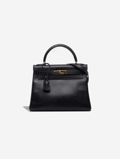 Hermès Kelly 28 Courchevel Black Front | Sell your designer bag
