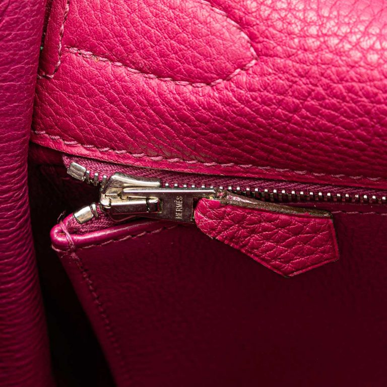 Hermès Kelly 32 Togo Rose Pourpre Signs of wear | Sell your designer bag